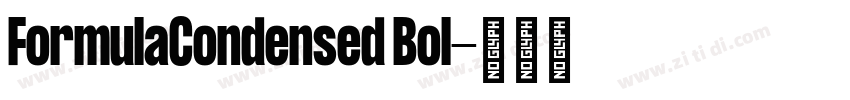 FormulaCondensed Bol字体转换
